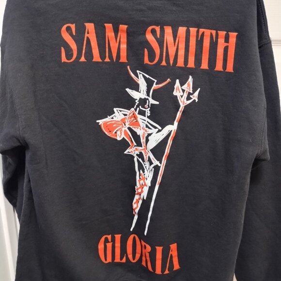 SAM SMITH  MENS BLACK BAND HOODIE - Picture 1 of 3